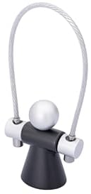 TROIKA Schlüsselanhänger LADY Schlüsselhalter Dame schwarz, hochqualitativer keyring, solides Metall Chrome inkl. Schlüsselringdraht Edelstahl mit Schraubsicherung Geschenkverpackung Original