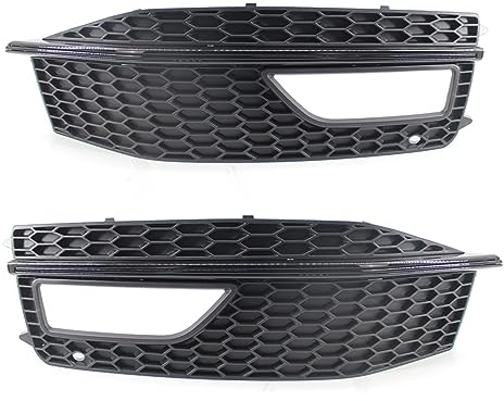 Nebelscheinwerfer Gitter für Audi A4 B8 S4 S-line Facelift 2012-2015 A4 B8 S4 S-line,Auto Front Nebel Licht Lampe Abdeckung Trim,C-Black