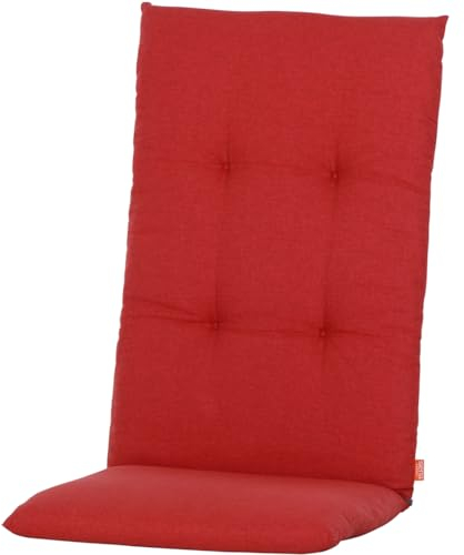 Siena Garden MIRACH Sesselauflage 120 cm Dessin Uni rot, 100% Baumwolle