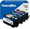 912 Druckerpatrone XL mit Chip Multipack 4er-Set für HP XL 3YL84AE 3YL81AE 3YL82AE 3YL83AE 912 XL Druckerpatronen Kompatibel 1x Schwarz 1x Cyan 1x Magenta 1x Gelb