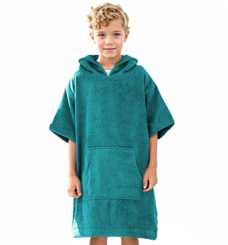 DiaryLook Kinder Kapuzen Badeponcho,Saugfähiges Handtuch Poncho für Jungen und Mädchen,11-14 Jahre,Ideal für Strand,Schwimmen und Surfen