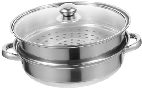 ABOOFAN Olla Vaporera De Cocina Acero Inoxidable Doble Capa Con Asas Gruesas Adecuada Para Cocedero Vapor y Peroles Cocina Resistente y Fácil Limpieza