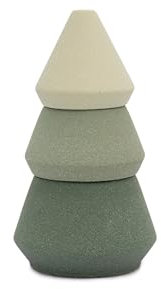 Paddywax Holiday Candles Cypress & Fir Stacked Tree-Shaped Luxury Scented Candle Set, 453g, Green