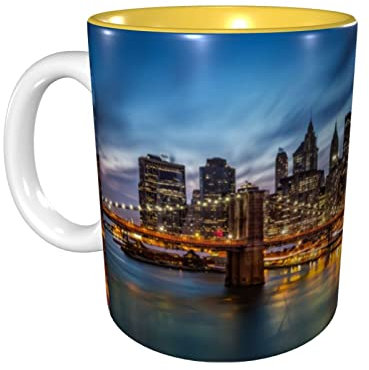 1057 Tazza In Ceramica 330ml, Scenario Di New York Tazze Caffè Con Manico Thè Mug Personalizzato Tazza Colazione, Per Colazione, Idea Regalo, The E Caffè