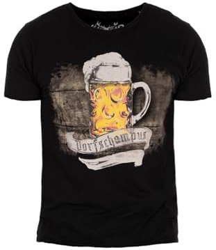 Hangowear Herren T-Shirt DORFSCHAMPUS schwarz S