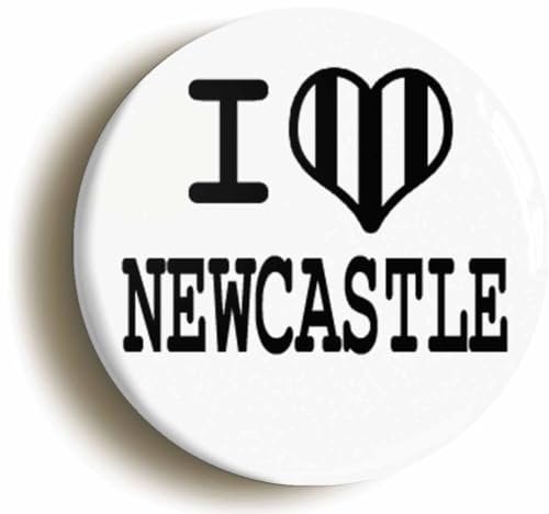 I Heart Love Newcastle Fridge Magnet (Circular 2inch / 50mm diameter)
