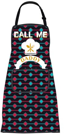CMNIM Schürze mit Aufschrift Call Me Daddy to Be, Geschenk für Väter, Kochschürze mit Tasche, Koch, Grillen, Grillschürze für Väter, Vatertagsgeschenk, Call Me Daddy, Medium