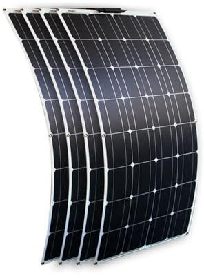 HUIZHITENGDA 400w,100W-600W Panneau Solaire, 300W Flexible Unique Cristal 12 V Pliable Léger Panneau Solaire Kit pour RV, Remorque, Camping-Car, Yacht, Cabine, Tente Et Autres Scènes