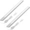 Oktaplex 2er Set Riva LED Unterbauleuchte flach 730lm warmweiß 57,5cm Unterschrankleuchte silber mit Schalter Küchenlicht 10,4W 230V