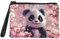 chaqlin Porte-monnaie pour femme - Petit portefeuille avec sangle et fermeture éclair, Panda mignon rose, Taille unique, Pochette à monnaie