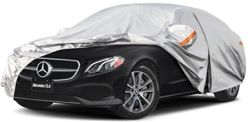Kayme Kombi Autoplane Wasserdicht Atmungsaktiv für Mercedes Benz CLA Shooting Brake (2015-2025), 6 Schichten Vollgarage Autoabdeckung für Sonne Staub Schutz Verkratzt, mit Reflektierenden Streifen.