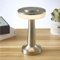 BA-ER Modern Portable Table Lamp, Rechargable Battery, Up to 12 Hours Long Usage, 3 Color Mode, Dimmable, Chic Restaurants/Bedroom/Dinner/Coffee Table (Silver)