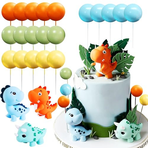 JeVenis Luxury Dino Tortendeko Dinosaurier Kuchendekoration Cake Toppers Kinder Babyparty Dinosaurier Themen Kuchen Dekoration