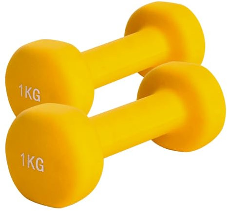 Train Hard® Hanteln Neopren 2er Set Kurzhanteln Frauen Hantelset Kleine Hantel Kurzhantelset (2x1.0kg Gelb)