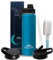 U2PlCK Vacuum Insulated Water Bottle 700ml (24OZ) Leakproof Outdoor Mug with 3 Replaceable Cup Lids for Cycling,Running,Gym,Camping,Travel (Light Blue)