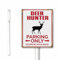 Weihnachtsschild, Motiv: Hirsch, Jäger, Parkplatz, Weihnachten, Outdoor-Dekoration, Urlaub, Rasen und Hof, Dekoration, 18 x 22 cm, stabiles Aluminiumschild, einfache Montage