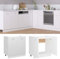 IKAYAA Armario Bajo para Cocina, Mueble Fregadero Cocina, Mueble Cocina, Mueble Bajo de Cocina, sin Encimera, Blanco 80x46x81,5 cm