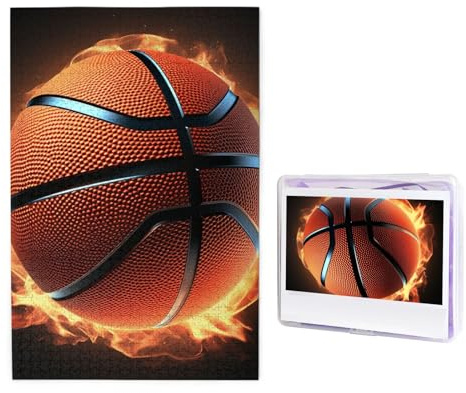 Puzzle 1000 Teile Holzpuzzle 3D Basketball Fotopuzzle Personalisiertes Bilderpuzzle für Erwachsene Benutzerdefinierte Puzzles Herausfordernde Puzzles für Familie Hochzeitsgeschenk