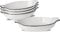Lot de 4 Petits Plats de Cuisson en Céramique, Plat a Gratin Individuel Four 350 ml - 22,8 x 11,9 x 4,3 cm, Plats de Cuisson Ovales avec Poignées, Allant au Four et au Micro-ondes