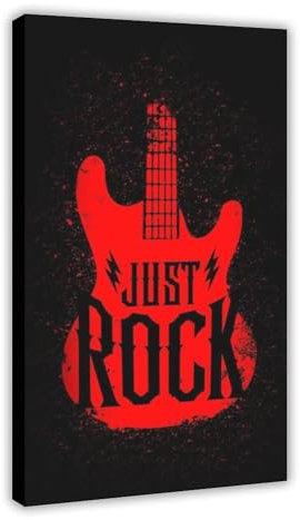 Rock and Roll - The Bassist Is Here Motivation Poster Leinwand Wandkunst Wohnzimmer Schlafzimmer Dekor Wandbilder mit Rahmen 40x60cm