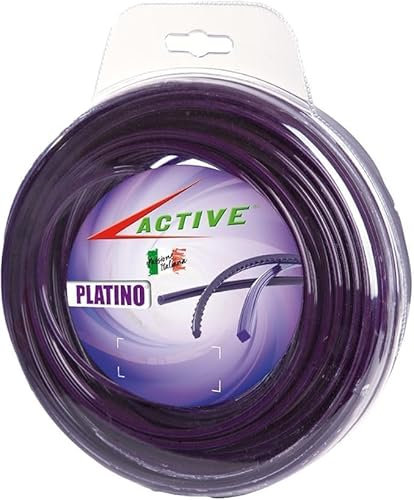 Generico Filo per DECESPUGLIATORE al Platino SEGHETTATO Active (Nylon 4 mm)