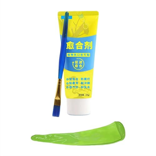 100 g de scellant pour plaies d'arbre avec pinceau, pâte de guérison des plantes, protection contre les coupures d'arbre, pâte d'élagage efficace pour les plaies, les bonsaïs, la cire de greffage pour