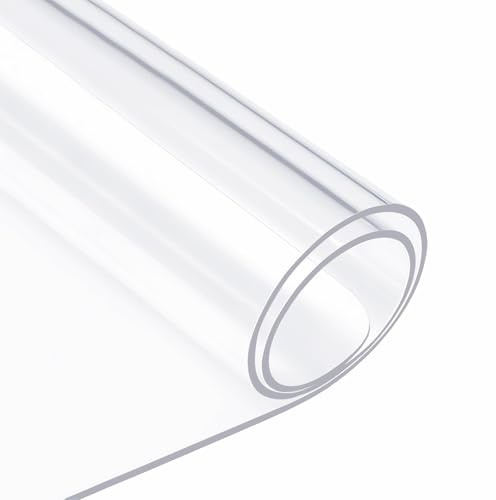 Lindahandel 2 mm Tischfolie, Transparent Tisch, Durchsichtige Wasserdicht Schutzfolie, Transparent PVC Glasklar Folie Tisch Schutzfolie - 100x160 cm