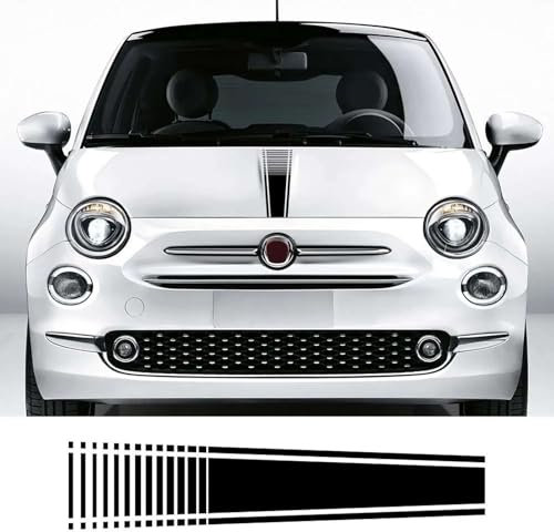 AENQNVK 1 pz Adesivi per Cofano e Cofano Auto, Strisce Fai da Te, Pellicola vinilica Decalcomanie, Adatti per Accessori Tuning Fiat 500 Abarth