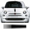 AENQNVK 1 pz Adesivi per Cofano e Cofano Auto, Strisce Fai da Te, Pellicola vinilica Decalcomanie, Adatti per Accessori Tuning Fiat 500 Abarth