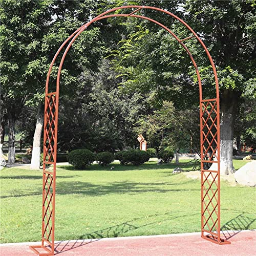 Robuster Rosenbogen aus Metall für Kletterpflanzen, einfache Montage, 370 x 250 cm, braun, perfekt für Rosen und Weinreben, erhältlich in verschiedenen Breiten (140-340 cm)
