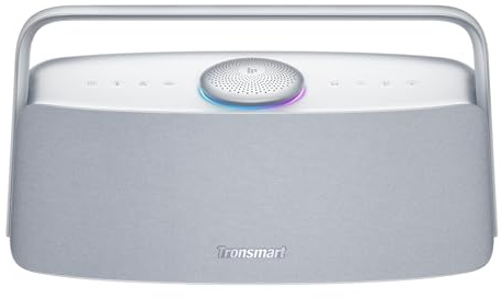 Tronsmart Fitune X30 - Altavoz Bluetooth de Audio doméstico de 80 W con asa, Color Gris Cielo