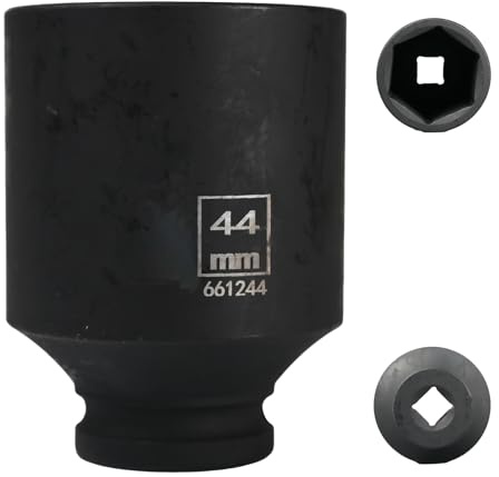 Flewdart nuss 44mm lang 1/2 zoll sechskant, 6 kant sechskant nuss 44 mm 1/2'', ratsche mit nuss, 78mm lang, Chrommolybdänstahl, CR-MO (44mm)