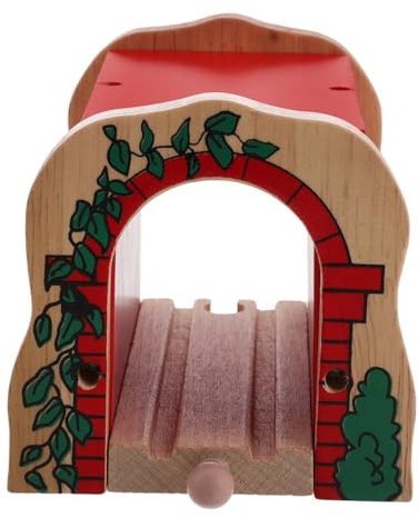 NOLITOY Holzspielzeug Holzeisenbahn Tunnel Holz Zug Höhlenmodell Zubehör Sicheres DIY Spiel für Jungen Mädchen Simulation Eisenbahn Tunnel für Holzschienen Zubehör