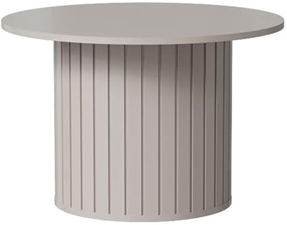 IDOHOME Runder Couchtisch SENTO 70 x 46,7 cm Kaschmir | 70 x 46.7 cm, Laminierte Platte, Platz sparen, Runde Tischplatte, Vor dem Sofa, Stabiler Stand