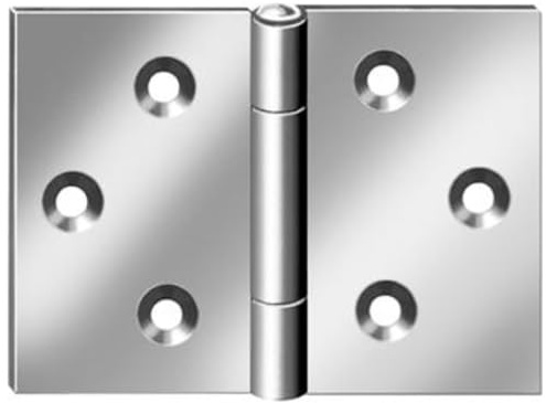 August Vormann, Innenausbau Scharnier, Breit, Edelstahl, 40 x 60 x 1.0 mm, Matt, 48539