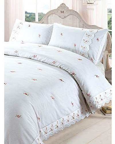 White King Size Duvet Cover Luxury Bedding Bed Set