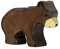 Holztiger Braunbär, klein, 80185