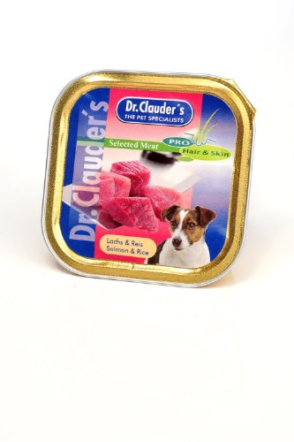 Dr.Clauder´s Nassfutter HAIR & SKINS Lachs & Reis 100g Schale für Hunde