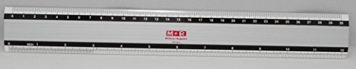 M+R 18300000 Lineal, Aluminium, cm und inch Skalierung, 30 cm