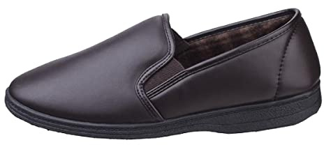 Fleet & Foster Mens Visa Slipper in Brown