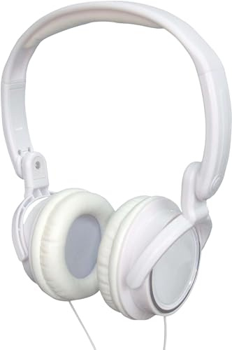 Soundlab Deep Bass Folding Stereo Headphones With Adjustable Headband White