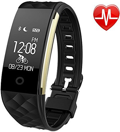 GESIMEI Fitness Tracker Watch Bluetooth Heart Rate Monitor Waterproof Smart Bracelet Pedometer with Call Message Reminder Calorie Counter Sleep Monitor Android and iOS