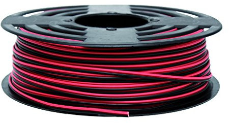 Rollo Cable Eléctrico de 100 m | Paralelo | Sección 2 x 0,75 mm2 | Color negro y rojo