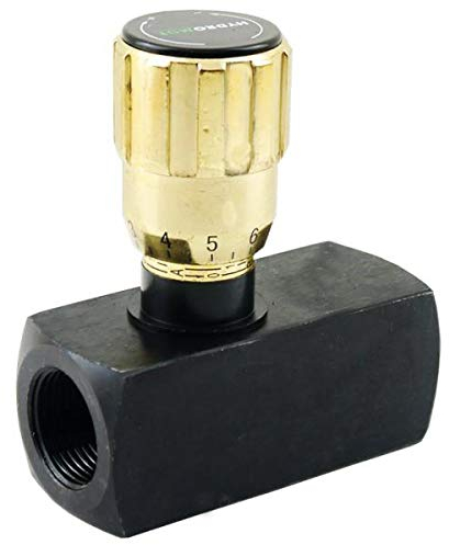 Hydromot- Hydraulikventil G 3/8‘‘; Drosselrückschlagventil mit Feineinstellung in Rohrleitungsbauweise; max. Volumenstrom: 30 l/min; max. Betriebsdruck: 350 bar