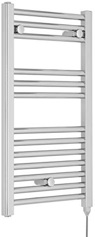 Nuie MTY150 | Modern Bathroom 200 Watt Heated Electric Ladder Towel Rail, 720mm x 400mm, Chrome