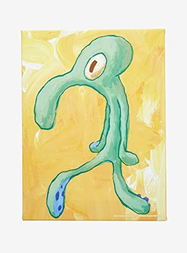 Hot Topic Spongebob Schwammkopf Bold and Brash Mini-Leinwandkunst, mehrfarbig