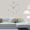 Coraltree 3D Wandtattoos Wanduhr DIY Wanduhren Dekoration Uhren für Büro Wohnzimmer Schlafzimmer Uhr Geschenk Home Dekoartikel (Silber)