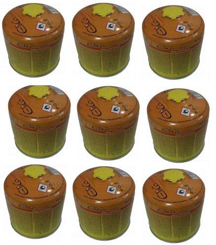 9 Stück 500g Schraubkartusche ElicoCAMP Gaskartusche Kartusche Gaskocher Propan