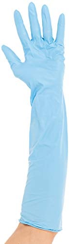 Hygostar Extra Safe Gants en nitrile Bleu XL 40 cm Non poudrés