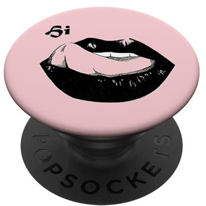 Pop Sockets Grip Stand Lips Pink Pastel Tongue PopSockets PopGrip: Swappable Grip for Phones & Tablets PopSockets Adhesive PopGrip